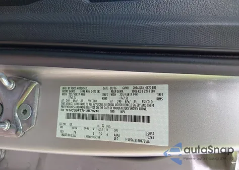 2017 Ford Escape S from USA, damaged, VIN 1FMCU0F77HUB79210